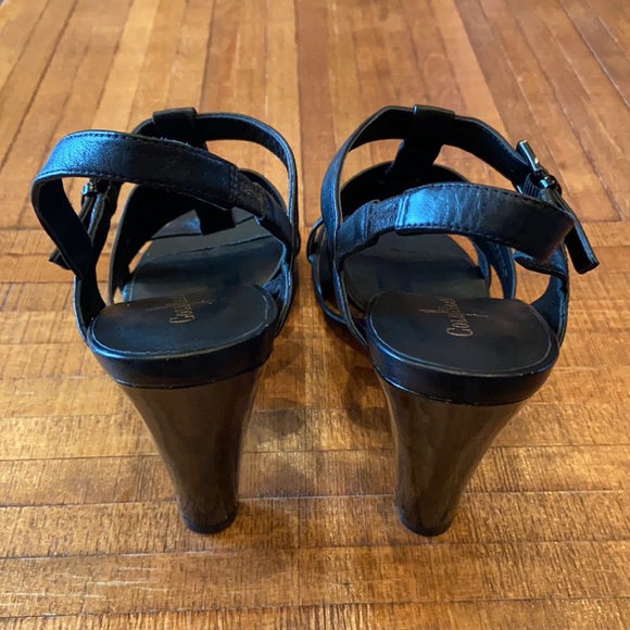 Cole Haan Leather and Patent Strappy Heel - Picture 3 of 6